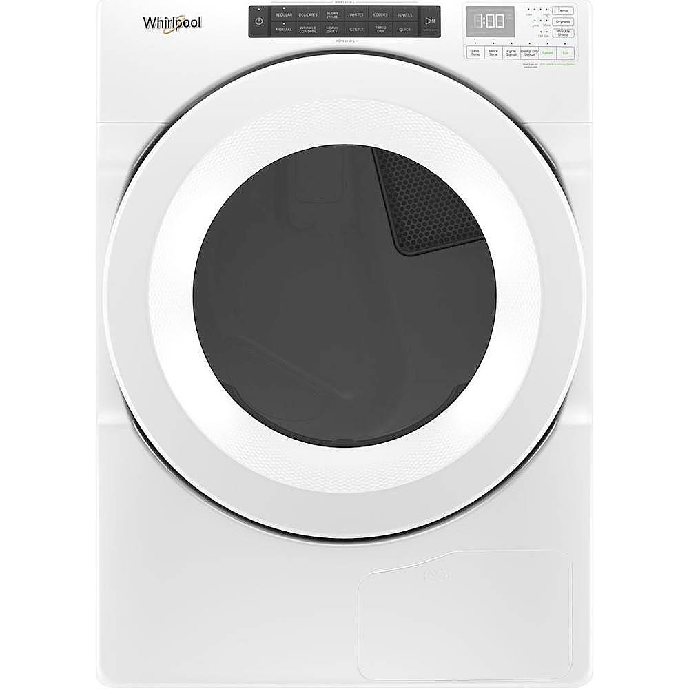 Whirlpool - 7.4 Cu. Ft. Stackable  Electric Dryer with  Wrinkle Shield Option - White_0