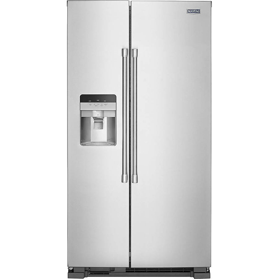 Maytag - 24.5 Cu. Ft. Side-by-Side Refrigerator - Stainless Steel_0