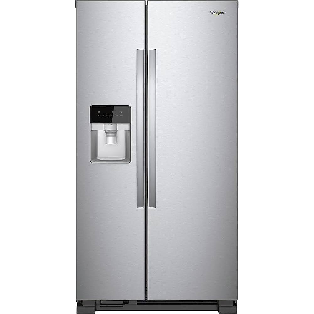 Whirlpool - 21.4 Cu. Ft. Side-by-Side Refrigerator - Monochromatic Stainless Steel_0