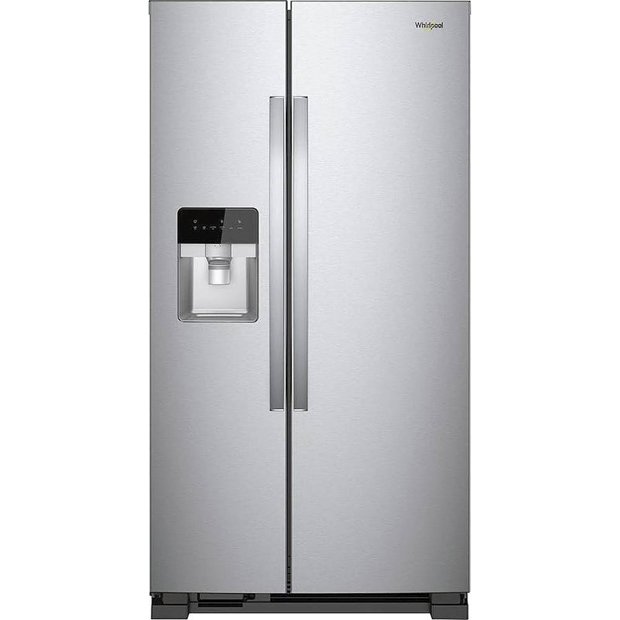 Whirlpool - 21.4 Cu. Ft. Side-by-Side Refrigerator - Monochromatic Stainless Steel_0