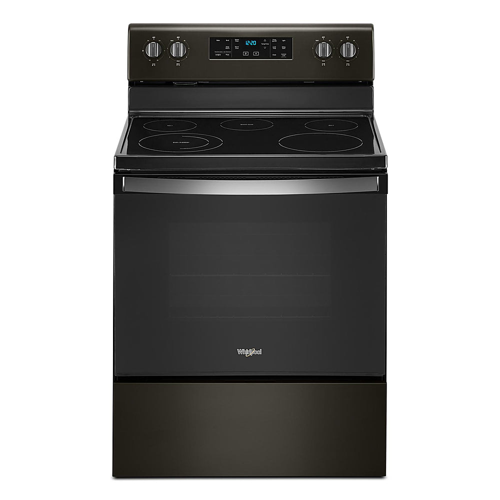 Whirlpool - 5.3 Cu. Ft. Freestanding Electric Range with Self-Cleaning and Frozen Bake™ - Black Stainless Steel_0