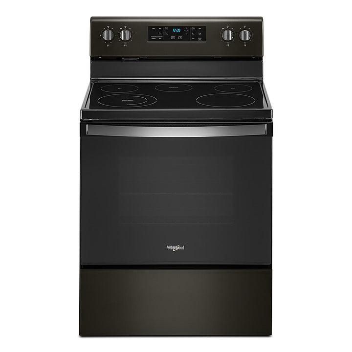Whirlpool - 5.3 Cu. Ft. Freestanding Electric Range with Self-Cleaning and Frozen Bake™ - Black Stainless Steel_0