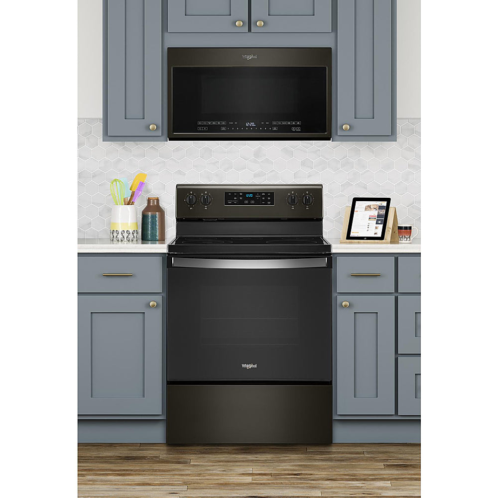 Whirlpool - 5.3 Cu. Ft. Freestanding Electric Range with Self-Cleaning and Frozen Bake™ - Black Stainless Steel_8