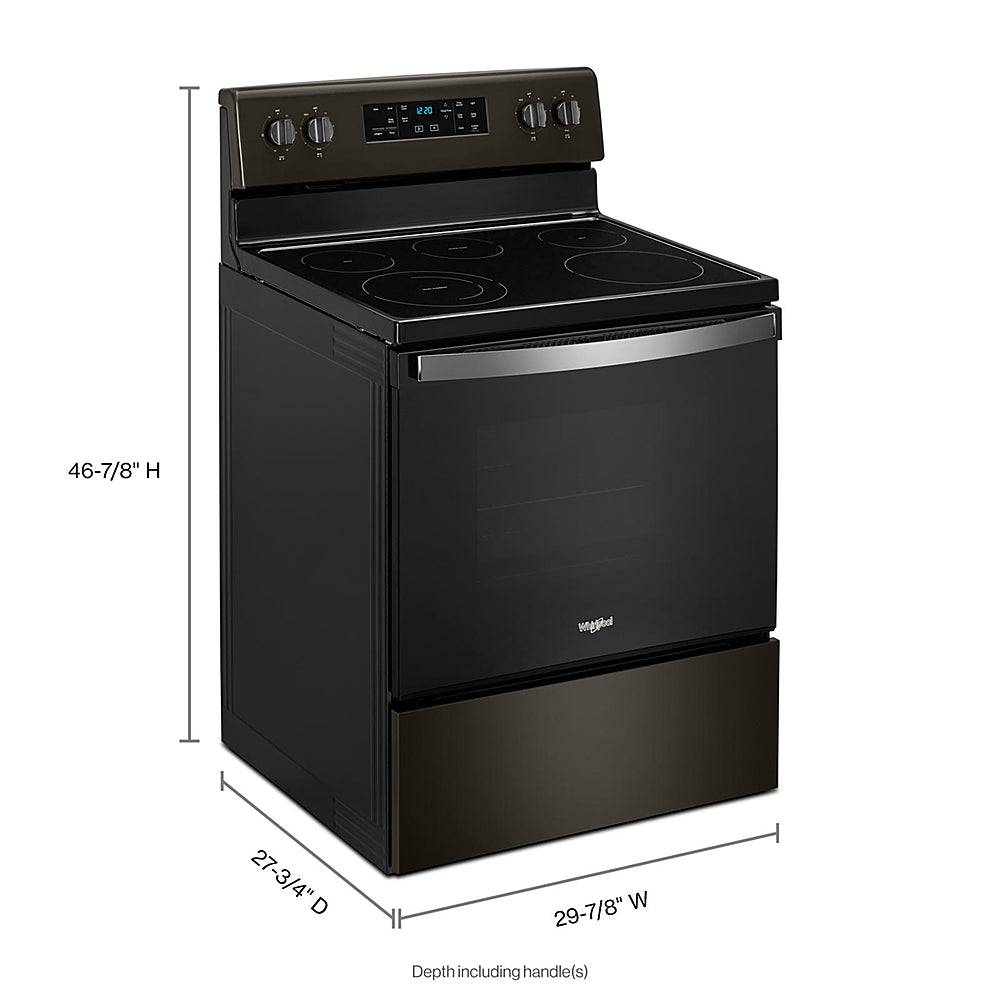 Whirlpool - 5.3 Cu. Ft. Freestanding Electric Range with Self-Cleaning and Frozen Bake™ - Black Stainless Steel_1