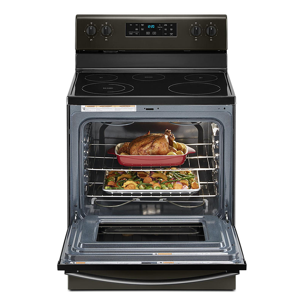 Whirlpool - 5.3 Cu. Ft. Freestanding Electric Range with Self-Cleaning and Frozen Bake™ - Black Stainless Steel_14