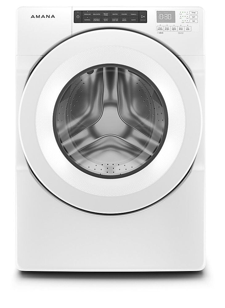 Amana - 4.3 Cu. Ft. High Efficiency Stackable Front Load Washer with 14 Cycle Options - White_0