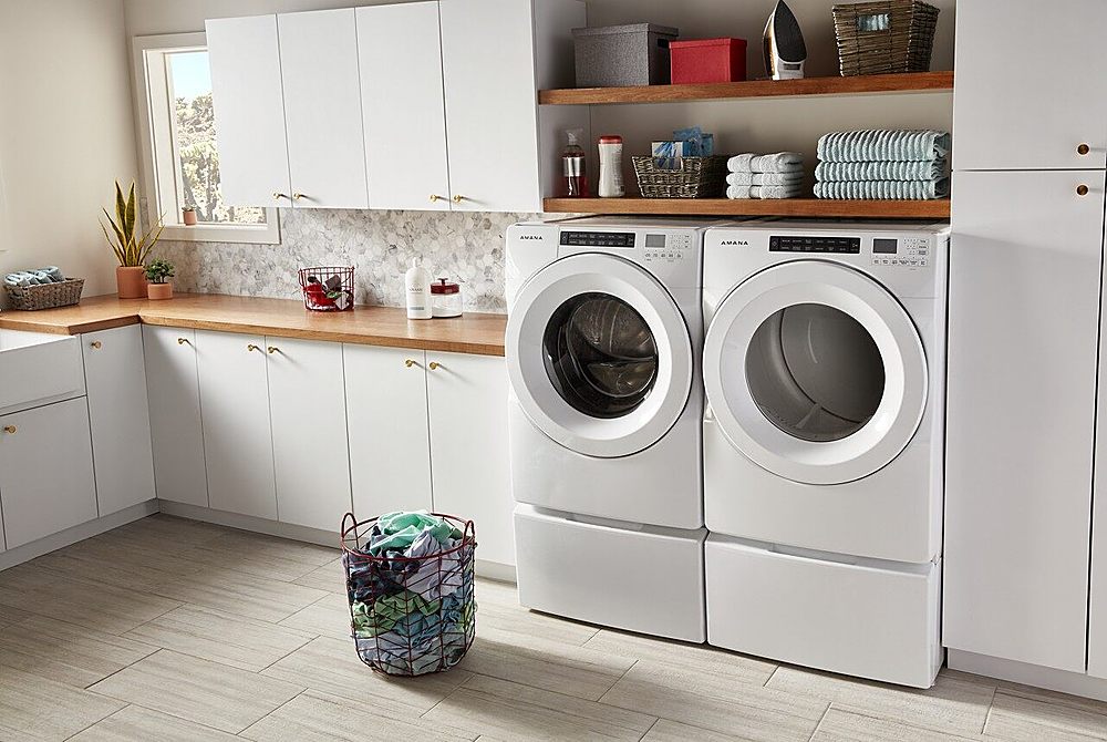 Amana - 4.3 Cu. Ft. High Efficiency Stackable Front Load Washer with 14 Cycle Options - White_3