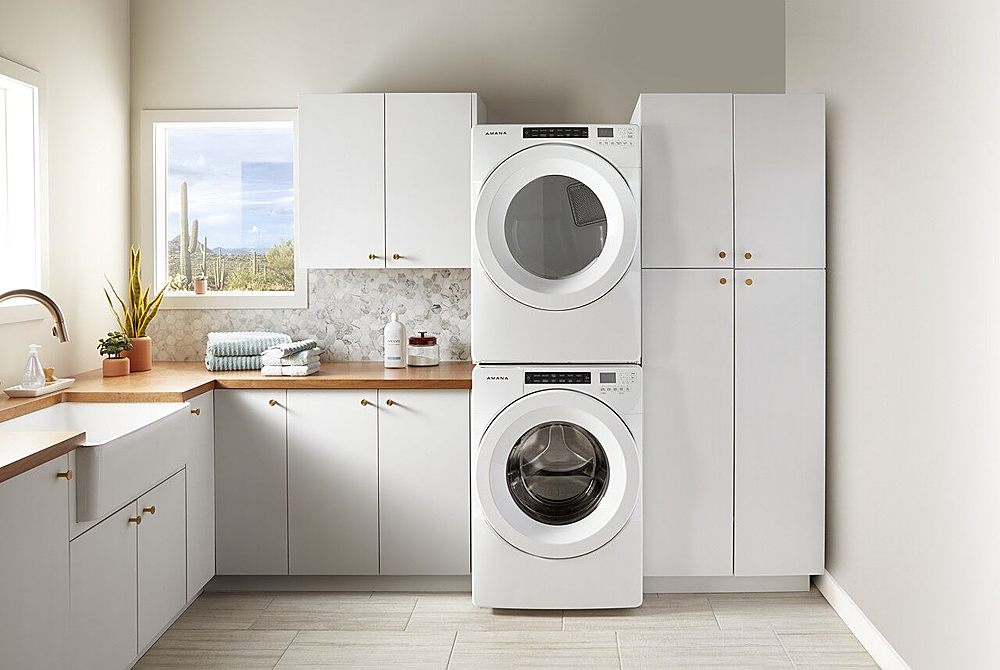 Amana - 4.3 Cu. Ft. High Efficiency Stackable Front Load Washer with 14 Cycle Options - White_5