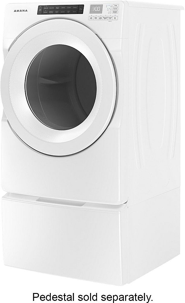 Amana - 7.4 Cu. Ft. Stackable Electric Dryer with Sensor Drying - White_4