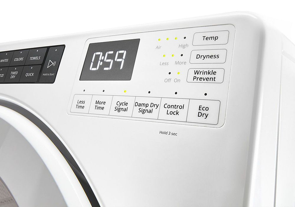 Amana - 7.4 Cu. Ft. Stackable Electric Dryer with Sensor Drying - White_11