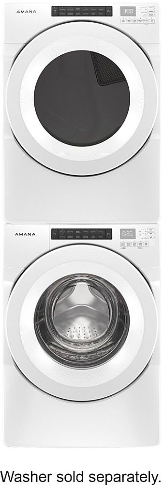 Amana - 7.4 Cu. Ft. Stackable Electric Dryer with Sensor Drying - White_14