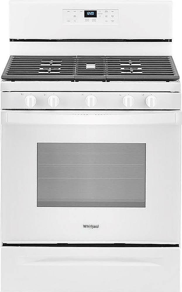 Whirlpool - 5.0 Cu. Ft. Freestanding Gas Range with Self-Cleaning and SpeedHeat Burner - White_0