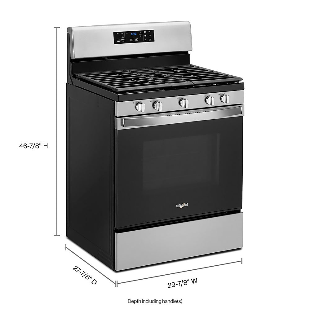 Whirlpool - 5.0 Cu. Ft. Freestanding Gas Range with Self-Cleaning and SpeedHeat Burner - Stainless Steel_1
