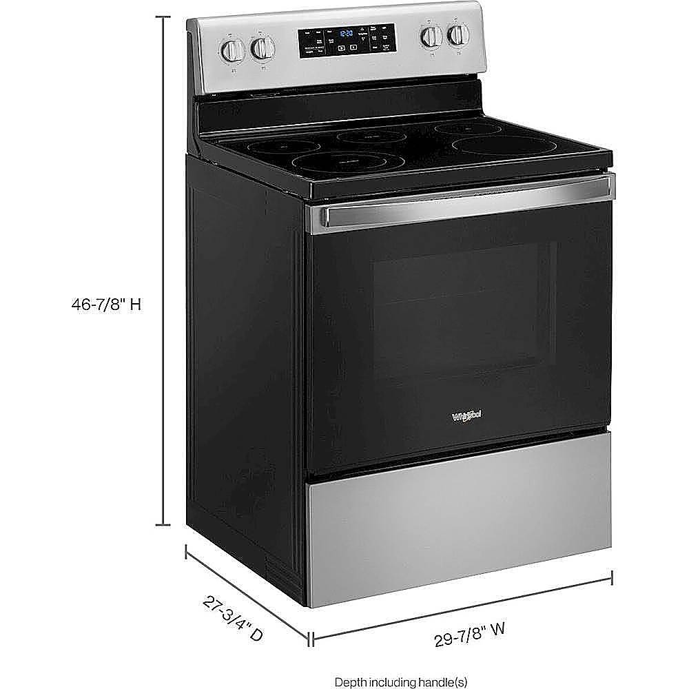 Whirlpool - 5.3 Cu. Ft. Freestanding Electric Range with Self-Cleaning and Frozen Bake - Stainless Steel_4