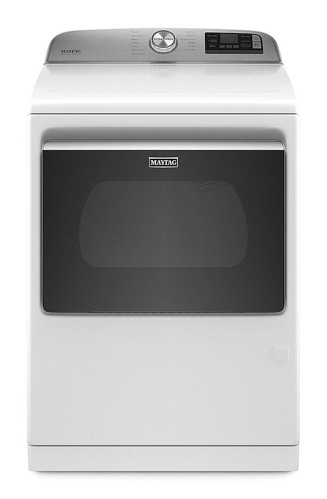 Maytag - 7.4 Cu. Ft. Smart Gas Dryer with Steam and Extra Power Button - White_0