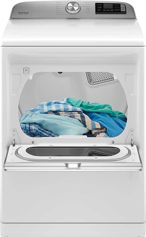 Maytag - 7.4 Cu. Ft. Smart Gas Dryer with Steam and Extra Power Button - White_3