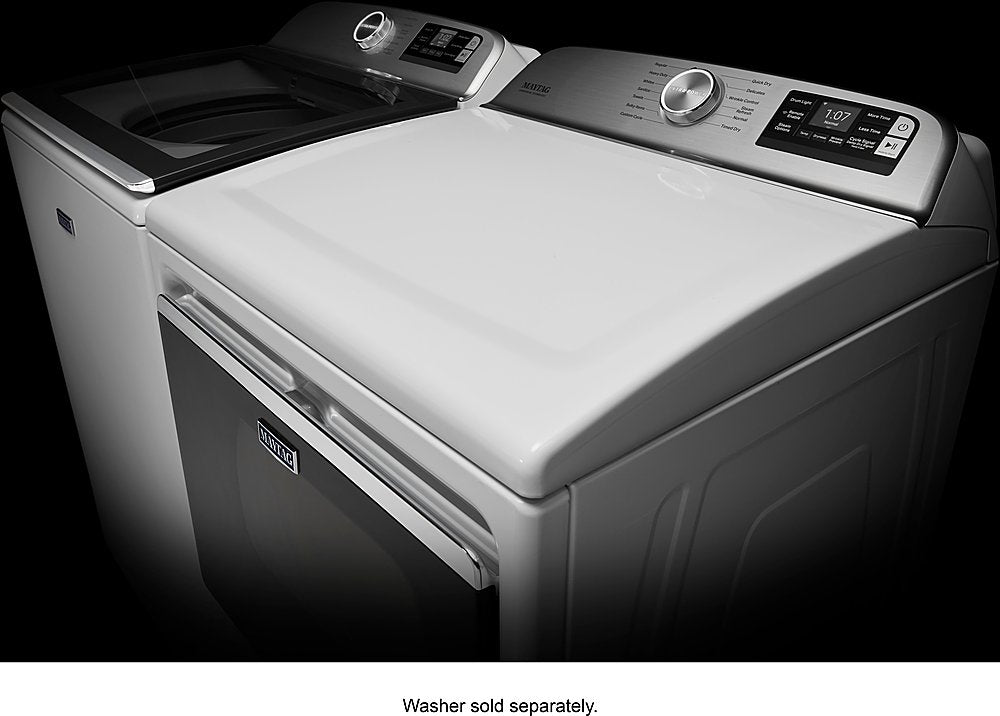 Maytag - 7.4 Cu. Ft. Smart Gas Dryer with Steam and Extra Power Button - White_6