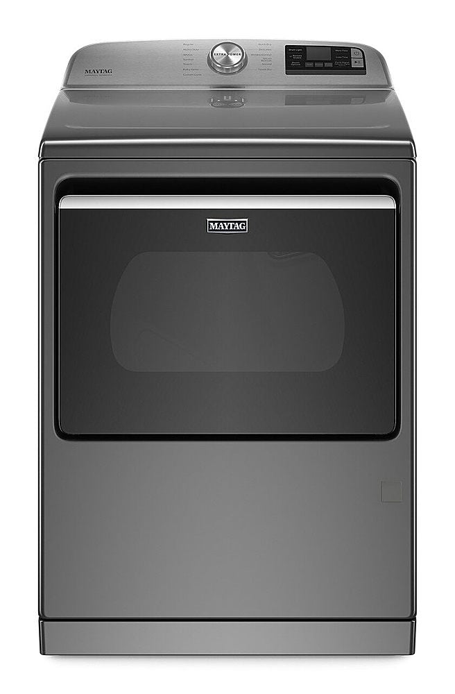 Maytag - 7.4 Cu. Ft. Smart Gas Dryer with Steam and Extra Power Button - Metallic Slate_0