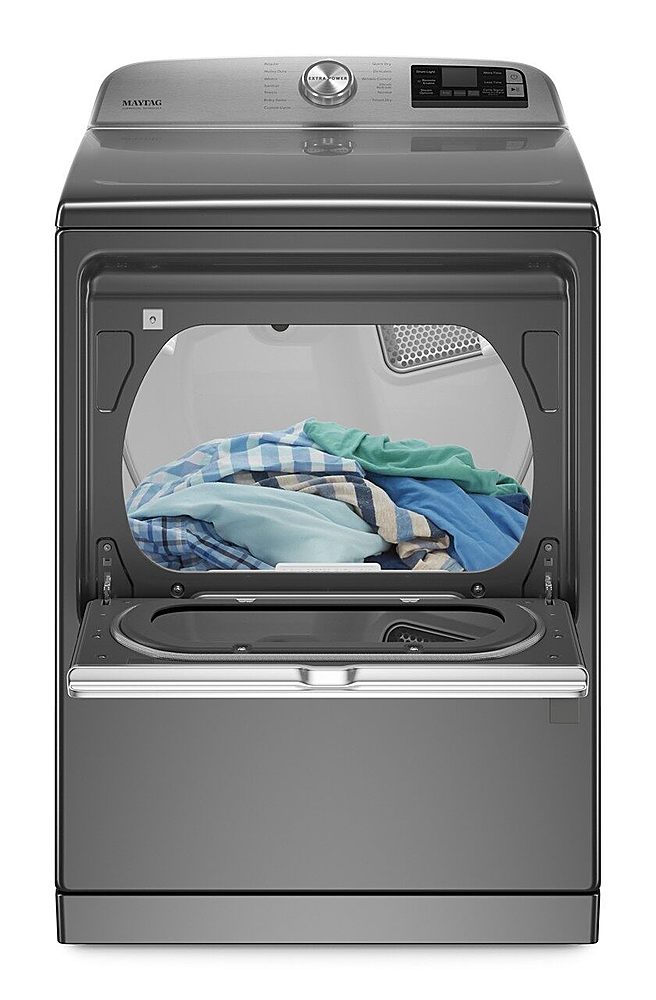 Maytag - 7.4 Cu. Ft. Smart Gas Dryer with Steam and Extra Power Button - Metallic Slate_5