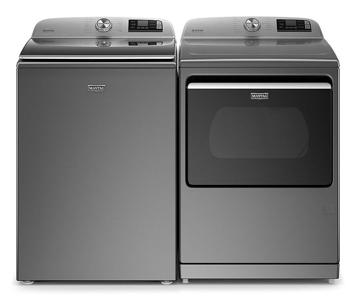 Maytag - 7.4 Cu. Ft. Smart Gas Dryer with Steam and Extra Power Button - Metallic Slate_9