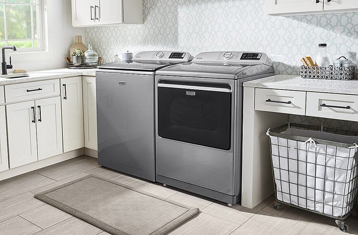 Maytag - 7.4 Cu. Ft. Smart Gas Dryer with Steam and Extra Power Button - Metallic Slate_12