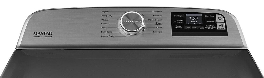 Maytag - 7.4 Cu. Ft. Smart Gas Dryer with Steam and Extra Power Button - Metallic Slate_16