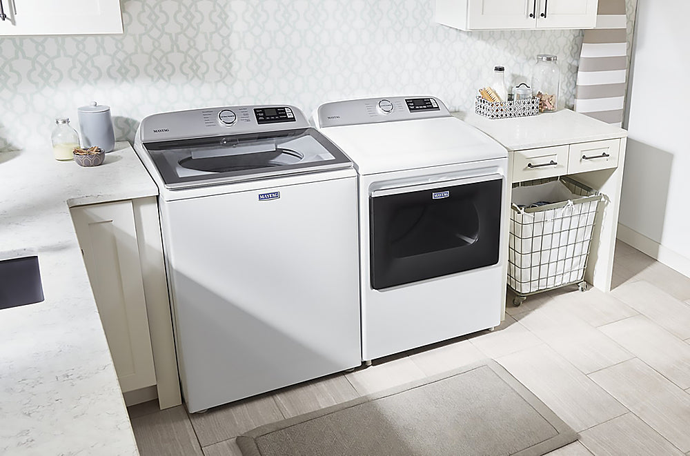 Maytag - 7.4 Cu. Ft. Smart Electric Dryer with Extra Power Button - White_7