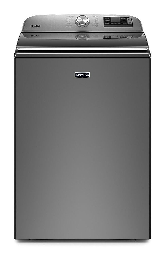 Maytag - 5.2 Cu. Ft. High Efficiency Smart Top Load Washer with Extra Power Button - Metallic Slate_0