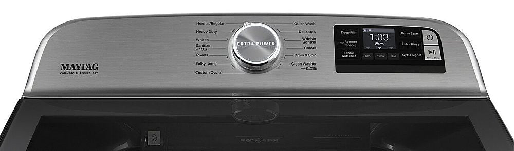 Maytag - 5.2 Cu. Ft. High Efficiency Smart Top Load Washer with Extra Power Button - Metallic Slate_2