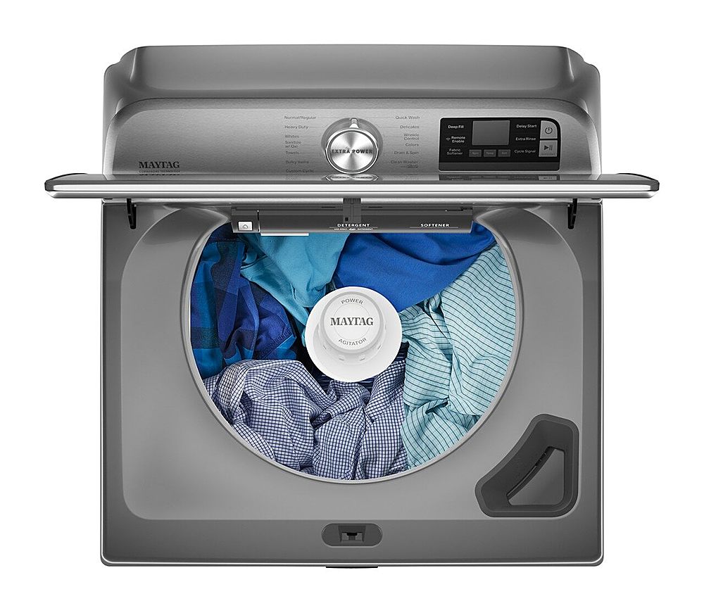 Maytag - 5.2 Cu. Ft. High Efficiency Smart Top Load Washer with Extra Power Button - Metallic Slate_7