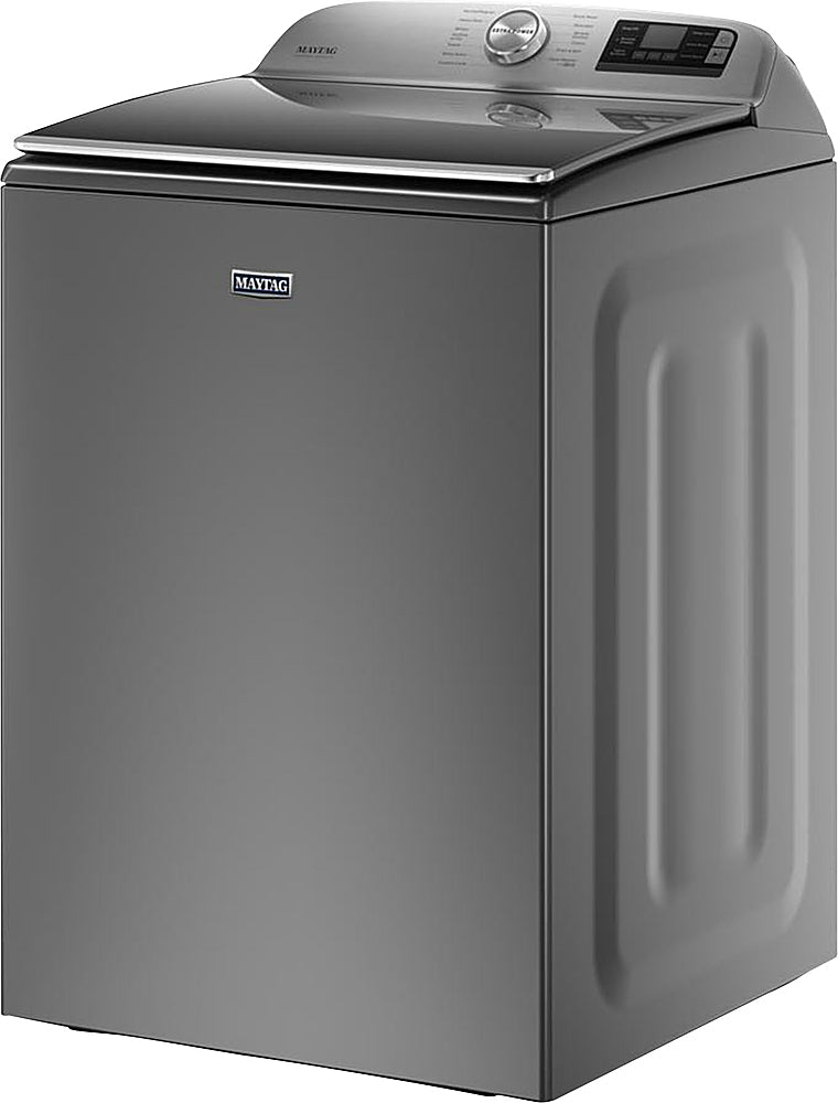 Maytag - 5.2 Cu. Ft. High Efficiency Smart Top Load Washer with Extra Power Button - Metallic Slate_1