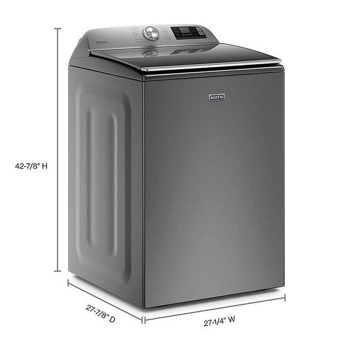 Maytag - 5.2 Cu. Ft. High Efficiency Smart Top Load Washer with Extra Power Button - Metallic Slate_11