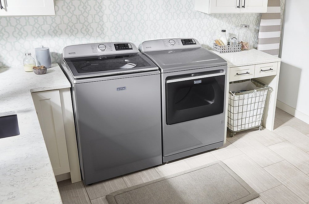 Maytag - 7.4 Cu. Ft. Smart Electric Dryer with Steam and Extra Power Button - Metallic Slate_10