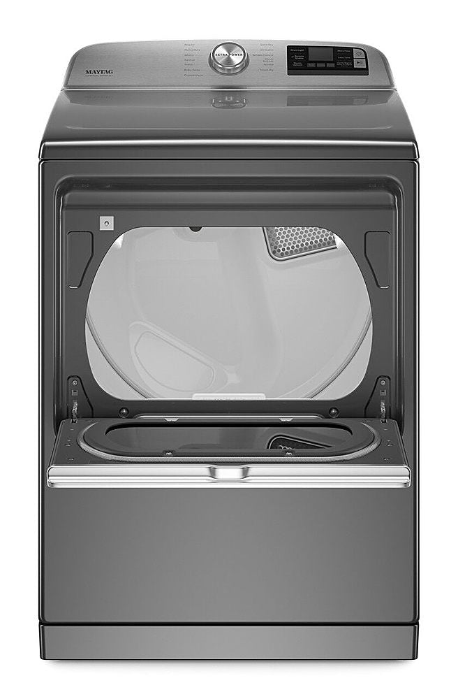 Maytag - 7.4 Cu. Ft. Smart Electric Dryer with Steam and Extra Power Button - Metallic Slate_9