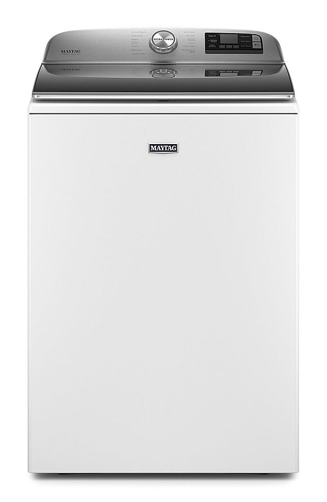 Maytag - 5.2 Cu. Ft. High Efficiency Smart Top Load Washer with Extra Power Button - White_0