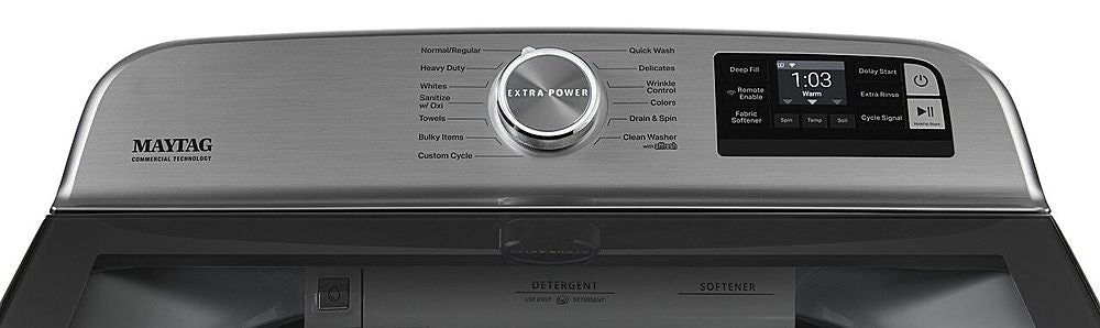 Maytag - 5.2 Cu. Ft. High Efficiency Smart Top Load Washer with Extra Power Button - White_2