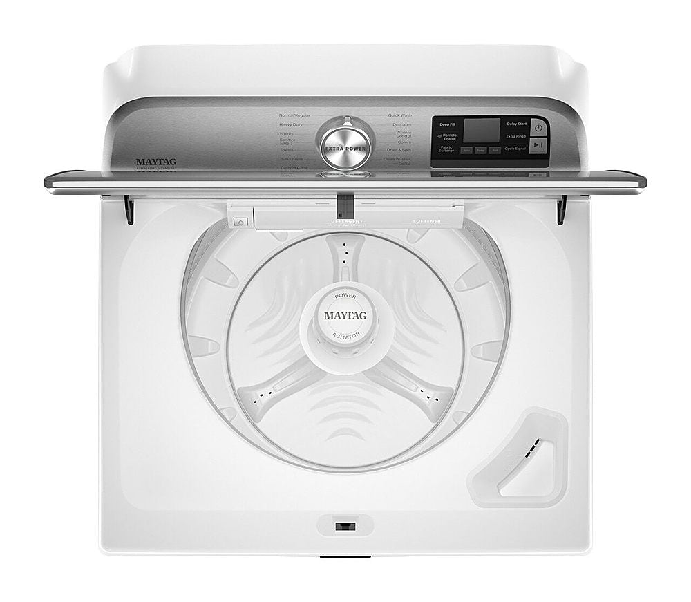 Maytag - 5.2 Cu. Ft. High Efficiency Smart Top Load Washer with Extra Power Button - White_1