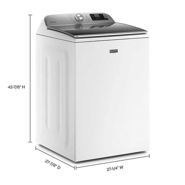 Maytag - 5.2 Cu. Ft. High Efficiency Smart Top Load Washer with Extra Power Button - White_11