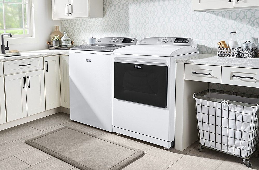Maytag - 7.4 Cu. Ft. Smart Electric Dryer with Steam and Extra Power Button - White_10