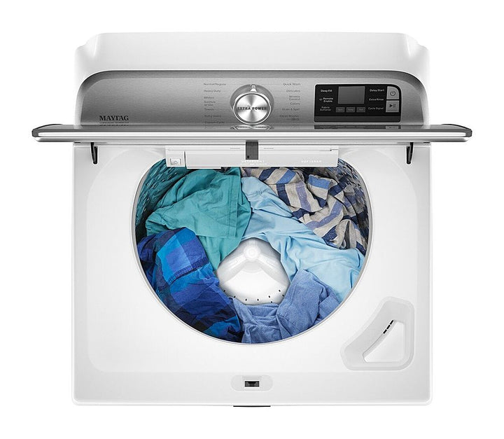 Maytag - 5.3 Cu. Ft. High Efficiency Smart Top Load Washer with Extra Power Button - White_7