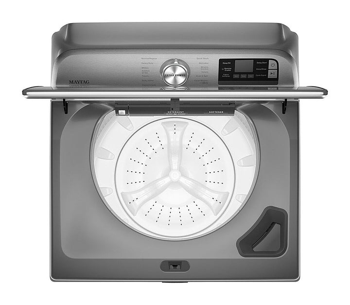 Maytag - 5.3 Cu. Ft. High Efficiency Smart Top Load Washer with Extra Power Button - Metallic Slate_6