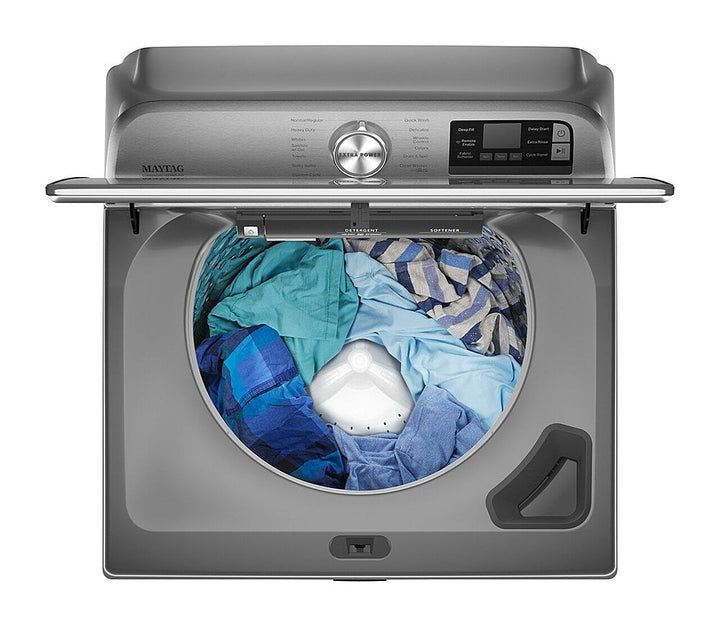 Maytag - 5.3 Cu. Ft. High Efficiency Smart Top Load Washer with Extra Power Button - Metallic Slate_7