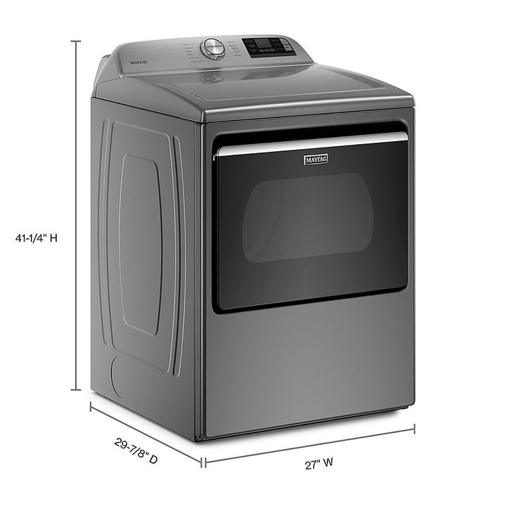 Maytag - 7.4 Cu. Ft. Smart Electric Dryer with Extra Power Button - Metallic Slate_8