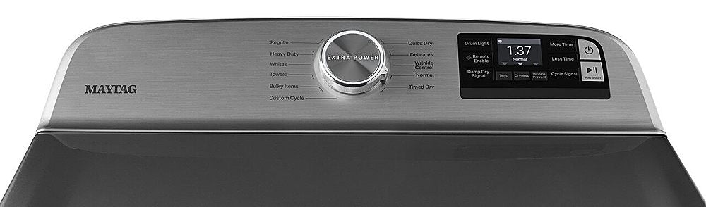 Maytag - 7.4 Cu. Ft. Smart Electric Dryer with Extra Power Button - Metallic Slate_12