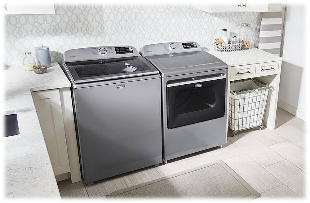 Maytag - 7.4 Cu. Ft. Smart Gas Dryer with Extra Power Button - Metallic Slate_6