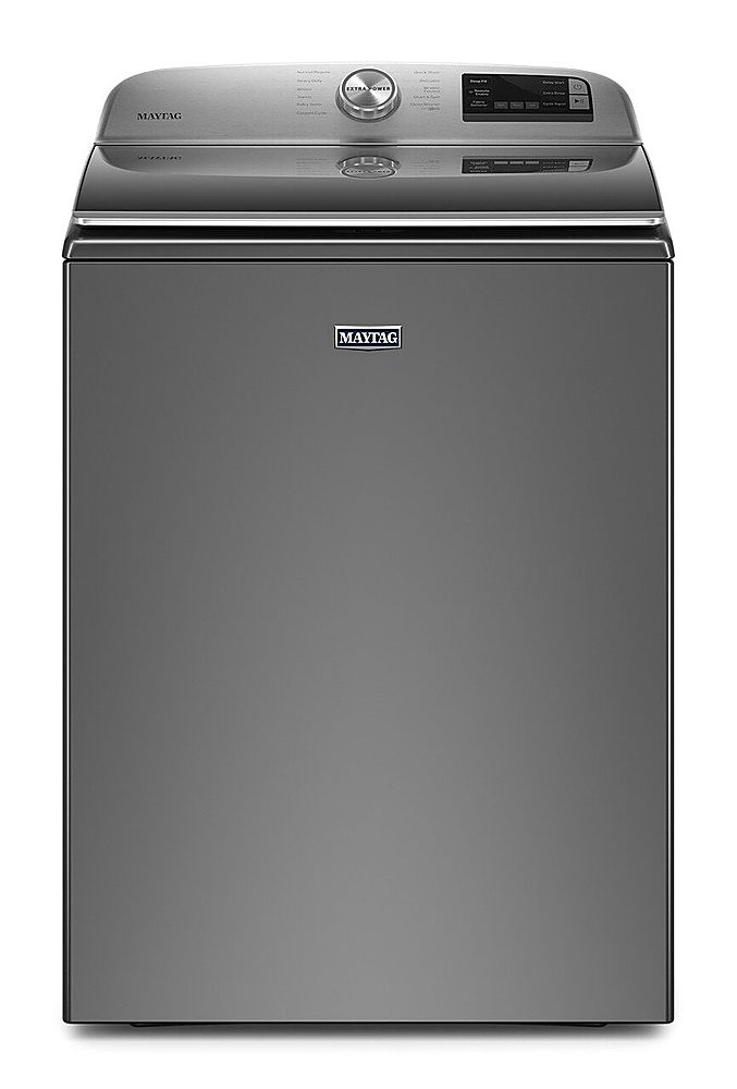 Maytag - 4.7 Cu. Ft. High Efficiency Smart Top Load Washer with Extra Power Button - Metallic Slate_0