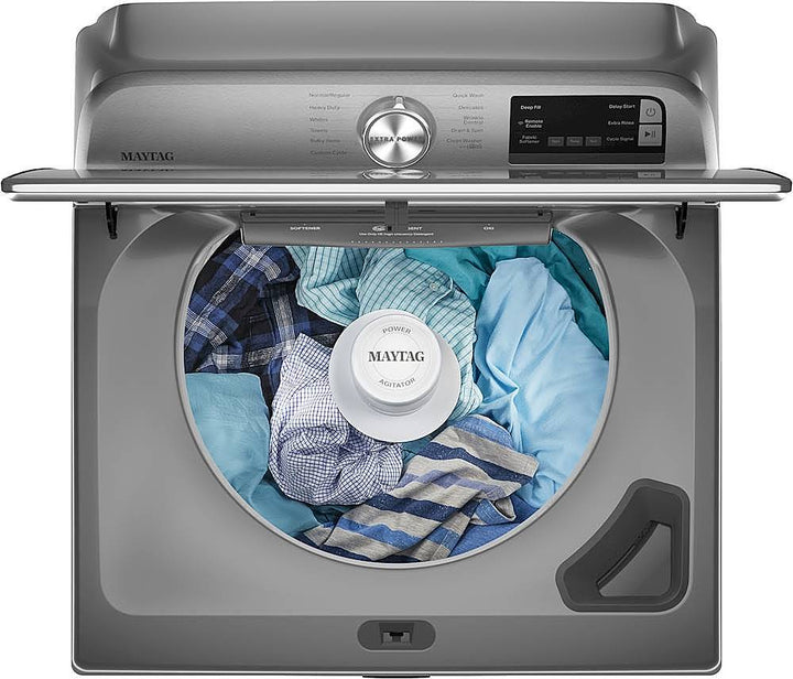 Maytag - 4.7 Cu. Ft. High Efficiency Smart Top Load Washer with Extra Power Button - Metallic Slate_4