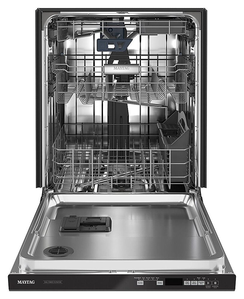Maytag - Top Control Built-In Dishwasher with Stainless Steel Tub, Dual Power Filtration, 3rd Rack, 47dBA - Black_1