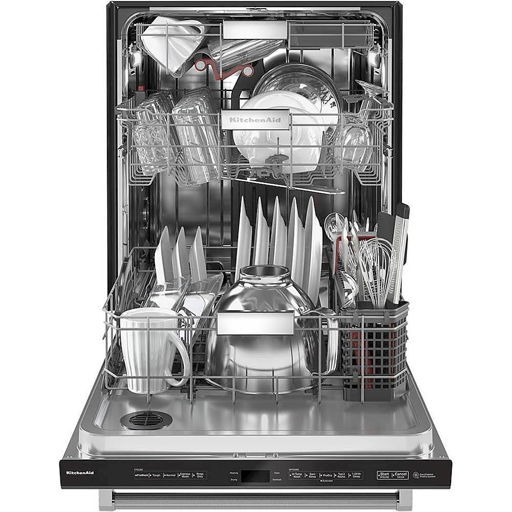 KitchenAid - Top Control Built-In Dishwasher with Stainless Steel Tub, FreeFlex 3rd Rack, 44dBA - Black Stainless Steel_2