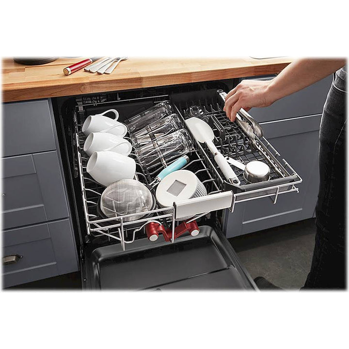 KitchenAid - Top Control Built-In Dishwasher with Stainless Steel Tub, FreeFlex 3rd Rack, 44dBA - Black Stainless Steel_9